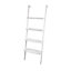 Oxford Wide Wooden 4 Tier Ladder Shelf, WHITE Leaning Bookcase