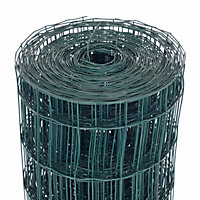 Oypla 1.2m x 25m Green PVC Coated Galvanised Steel Wire Mesh Fencing Garden Euro Stock Fencing