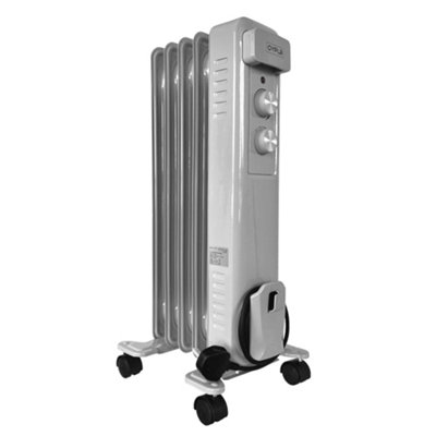 Oypla 1000W 5 Fin Portable Oil Filled Radiator Electric Heater | DIY At B&Q