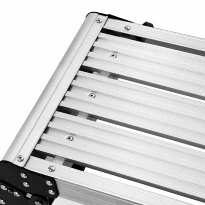 Oypla 150kg Folding Aluminium Work Platform Step Up Bench Ladder EN131