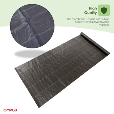 Oypla 4m X 10m Heavy Duty Weed Control Ground Cover Membrane Sheet