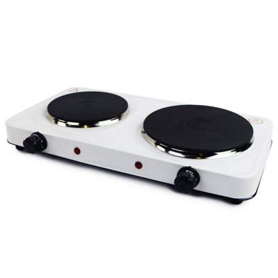 Oypla 2.5Kw Electric Portable Kitchen Double Hot Plate | DIY At B&Q