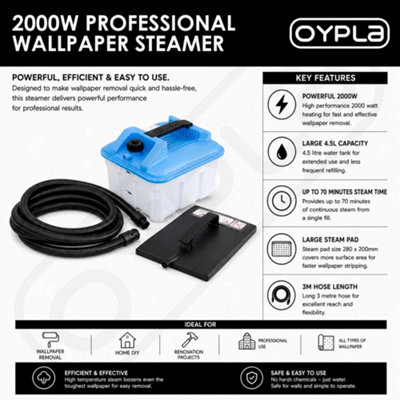 Oypla 2000W 4.5L Professional Wallpaper Stripper Steamer Remover