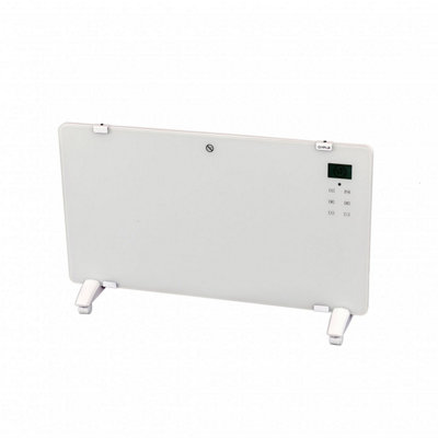 Oypla 2000W White Glass Free Standing/Wall Mounted Electric Panel Convector Heater