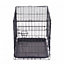 Oypla 24" Folding Metal Dog Cage Puppy Transport Crate Pet Carrier