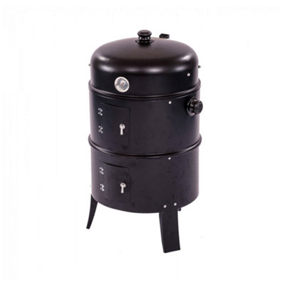 Oypla 3-in-1 Multi Function Charcoal Barbecue BBQ Grill & Smoker with ...