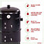 Oypla 3-in-1 Multi Function Charcoal Barbecue BBQ Grill & Smoker with Thermometer