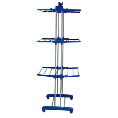 Oypla 3 Tier Indoor Folding Clothes Airer Laundry Hanger Dryer Rack