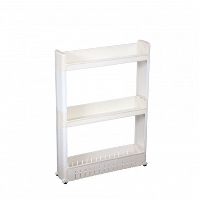 Oypla 3 Tier Slide Out Kitchen Bathroom Storage Tower Shelf Organiser