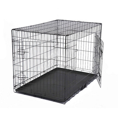 Oypla 30" Folding Metal Dog Cage Puppy Transport Crate Pet Carrier Price Comparisons | Compare The Build