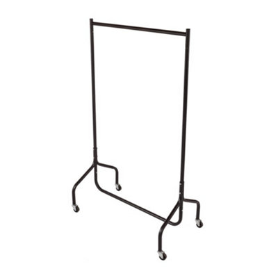 Oypla 3ft Garment Clothes Rail Super Heavy Duty All Metal Black