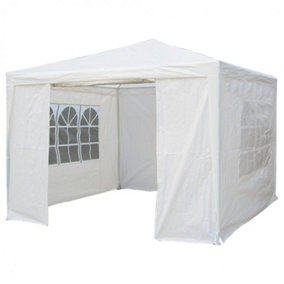 Oypla 3m x 3m White Waterproof Garden Gazebo Marquee Awning Tent