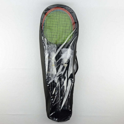 Oypla 4 Player Garden Badminton Set w/ Racket, Net, Shuttlecocks & Carry Bag
