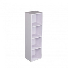 Oypla 4 Tier Wooden Shelf White Bookcase Shelving Storage Display Rack