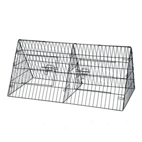 Oypla 48" Metal Triangle Rabbit Guinea Pig Pet Hutch Run Cage Playpen