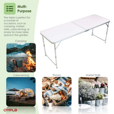 Oypla 4ft Folding Outdoor Camping Kitchen Work Top Table