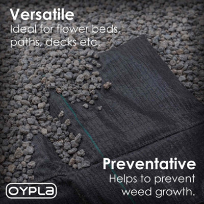 Outsunny 2 x 100m Weed Membrane, Heavy Duty Weed Control Membrane main image 1