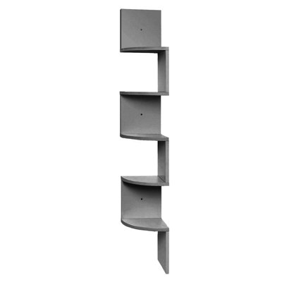 Zig zag store corner shelf