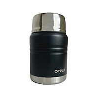 Oypla 500ml Vacuum Insulated Thermal Stainless Steel Food Container Soup Flask with Folding Spoon