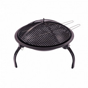 Oypla 54cm Portable Folding Firepit Outdoor Garden Patio BBQ Barbecue Grill