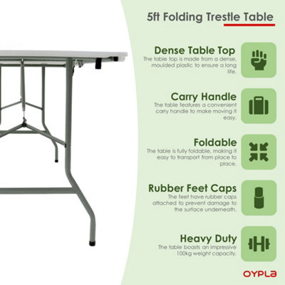 Oypla folding table hotsell