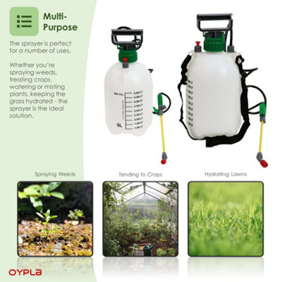 Oypla 5L 5 Litre Pump Action Pressure Crop Garden Weed Sprayer