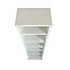 Oypla 6 Tier White Wooden CD Game Book Shelf Storage Tower Rack - Fits 102 CDs