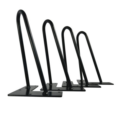 Oypla 8 Inch 20cm Hairpin Legs Set of 4 Heavy Duty Metal Coffee