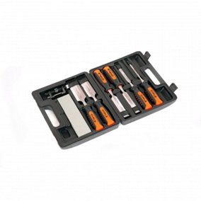 Oypla 8 Piece Wood Chisel Set with Honing Guide and Sharpening Stone