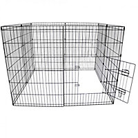 Oypla 91cm Large Folding Pet Dog Rabbit Run Play Pen Cage Enclosure Fence
