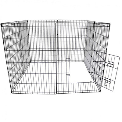 Oypla 91cm Large Folding Pet Dog Rabbit Run Play Pen Cage Enclosure Fence