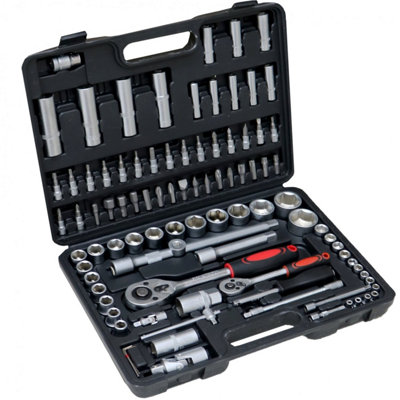 Oypla 94pc 1/4" & 1/2" Socket Ratchet Screwdriver Bit Set with Case