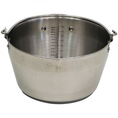 Oypla 9L Stainless Steel Maslin Jam Preserving Pan with Handle