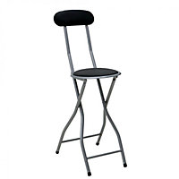 Oypla Black Padded Folding High Chair Breakfast Kitchen Bar Stool Seat