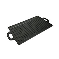 Oypla Cast Iron Non Stick Reversible Griddle Pan BBQ Grill Plate