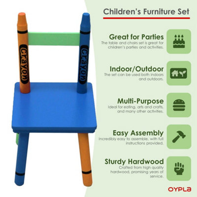 Crayon table and chairs online