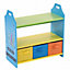 Oypla Colourful Childrens Toy Storage Crayon Unit Shelves with 3 Drawers Chest