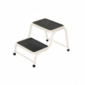 Oypla Double Caravan Step Stool Steel Non Slip Rubber Tread Safety