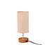 Oypla Dual USB Charging Bedside Nightstand Table Lamp with Linen Fabric Lampshade - Includes Bulb