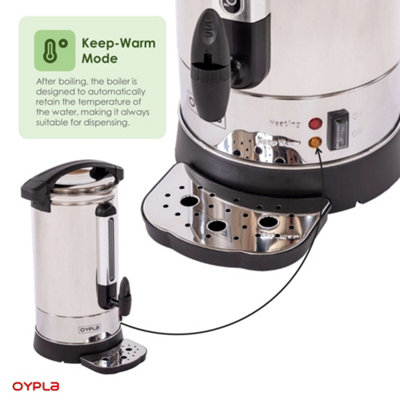 Coffee Makers With Hot Water Valgus Coercial Stainless Steel Coffee Urn 135-Cup 20L Large Capacity Coffee Urns 30 Cup