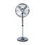 Oypla Electrical 16" Inch 40cm Chrome Metal Pedestal 3 Speed Stand Fan Cooling