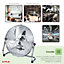 Oypla Electrical 18" Chrome 3 Speed Free Standing Gym Fan