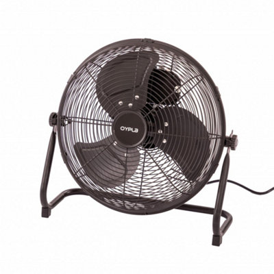 Oypla Electrical 18" Inch Black 3 Speed Floor Standing Gym Fan Hydroponic