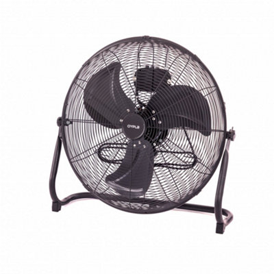 Oypla Electrical 20" Inch Black 3 Speed Floor Standing Gym Fan Hydroponic