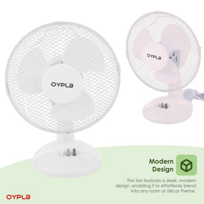 Oypla Electrical 9" 2 Speed Oscillating Electric Desk Table Home Office Fan