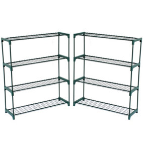 Oypla Flower Staging Display Greenhouse Racking Shelving Double Pack