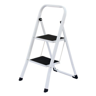 Oypla Foldable 2 Step Ladder Stepladder Non Slip Tread Safety Steel ...