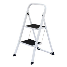 Oypla Foldable 2 Step Ladder Stepladder Non Slip Tread Safety Steel