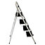 Oypla Foldable 4 Step Ladder Stepladder Non Slip Tread Safety Steel Step