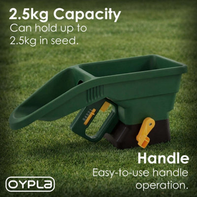 Oypla Handheld Garden Lawn Grass Feed Seed Fertiliser Spreader Shaker